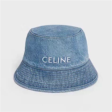 celine bucket hat in denim|celine bucket hats for women.